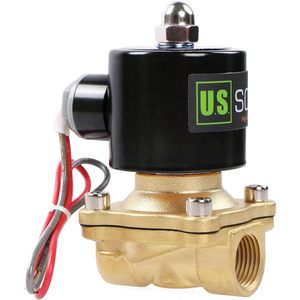 EE. UU. Válvula solenoide eléctrica de latón sólido de 1/2 pulgada, 24 VCA, N.C., para gas, aire y combustible - Product Image 1
