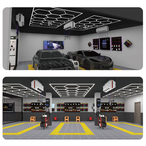 Lampe LED hexagonale pour garage en promotion, à assembler soi-même, éclairage pour atelier de beauté automobile et outil de nettoyage de voitures - Product Image 2