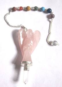 ซื้อหัตถกรรมหินอ่อนกุหลาบควอตซ์ลูกตุ้มจักระทูตสวรรค์ : ลูกตุ้มจักระทูตสวรรค์กุหลาบควอตซ์ออนไลน์ - Product Image 2