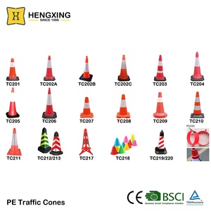 Cono di plastica bianco d'avvertimento stradale di sicurezza del PE Australia di alta riflessione 500MM per traffico - Product Image 6