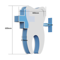 YIJIAO Boîte lumineuse contemporaine double face éclairée pour enseigne de dentisterie