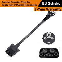 Neuer Tragbarer Schuko-zu-Tesla 16A CE FCC-Zertifizierter EU-Standard Wandstecker-Ersatz für Gen 2 Mobiles Ladegerät