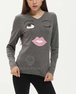 Custom Women's <b>T</b>-<b>shirts</b> Wholesale <b>Long</b> Sleeve <b>T</b> <b>Shirt</b> Cotton Vintage Tshirt Women - Product Image 4