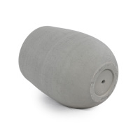 Pot de fleurs en céramique émaillée de style américain, gris clair moucheté, en forme d'œuf, pour intérieur/extérieur, jardin, patio, avec trou de drainage