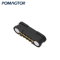 Conector Magnético de 5 Pines IP67 USB Macho Hembra SMT de Latón, Conector Pogo Pin Electrónico Médico Industrial 12V 2A PA46 30000 Usos