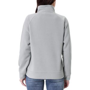 Sweat-shirt à col montant zippé en polaire douce pour femme, manches longues, décontracté, anti-boulochage, pour l'automne - Product Image 2