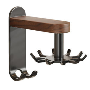 Support mural rotatif en bois de noyer pour spatules et planches à découper, organisateur multifonctionnel pour cuisine - Product Image 3