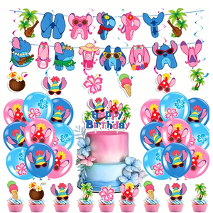 Decoración de Fiesta de Cumpleaños con Temática de Bebé Monstruo Experimento 626, Artículos para Fiesta de Primer Cumpleaños para Niños y Niñas, Globos de la Selva - Product Image 1