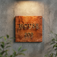 Plaque de numéro de maison en métal rouillé personnalisée, lettres en laiton 3D, plaque d'adresse murale extérieure pour villa, décoration de magasin de vêtements