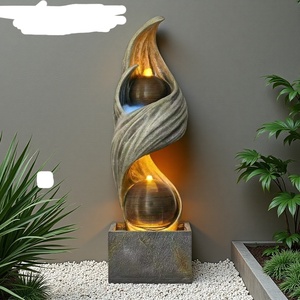 Meilleure vente résine <span class=keywords><strong>pierre</strong></span> cascade fontaine artificielle pluie eau rideau <span class=keywords><strong>jardin</strong></span> ornement pour extérieur cour affichage - Product Image 5