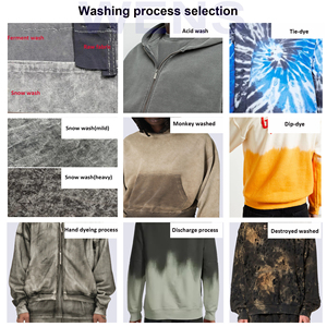 Tùy Chỉnh Người Đàn Ông Cổ Điển Lông Cừu Truyền Nhiệt Dtg Thăng Hoa In Heavyweight Quá Khổ Mặt Trời Faded Đá Axit Rửa Sạch Áo Nhà Máy - Product Image 4