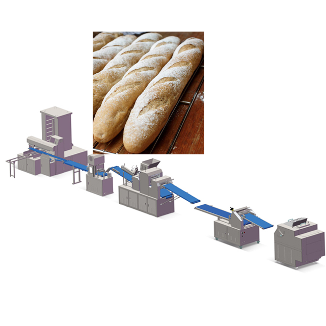 Полная автоматическая машина для производства хлеба, багета, французского хлеба с управлением PLC, линия по производству хлебопекарного оборудования
