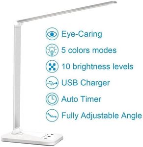 <span class=keywords><strong>Led</strong></span> Bàn Đèn <span class=keywords><strong>Dimmable</strong></span> Bảng Đèn đọc sách đèn với <span class=keywords><strong>USB</strong></span> sạc cổng, 5 chế độ chiếu sáng, điều khiển nhạy cảm - Product Image 6