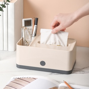 Moderna Caja de Pañuelos de ABS para Escritorio con Diseño de Cierre a Presión, Estilo Simple, Unidad de Almacenamiento de Pañuelos Faciales - Product Image 3