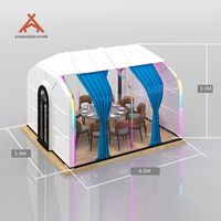 Kawagebo Kamp (KK) 4.2m X 3.9m X 3m Maison de type cabine préfabriquée extérieure géodésique en polystyrène PC de type carré Star Room