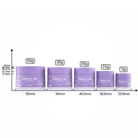 Pots à cosmétiques vides en plastique, pots à crème, violet et rose, 5g 15g 20g 30g 50g, vente en gros, pièces