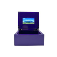 Boîte cadeau en bois vidéo à écran tactile LCD de marque personnalisée Boîte de lecteur vidéo pour la publicité