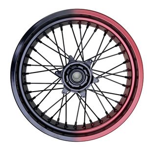 Juego <span class=keywords><strong>de</strong></span> Ruedas Supermoto 17 EXC 125 250 300 450 500, Aleación <span class=keywords><strong>de</strong></span> Aluminio CNC, Duraderas, Color Rojo Burdeos, Llantas para Motocicleta <span class=keywords><strong>de</strong></span> Carreras y Cross, Repuestos - Product Image 6