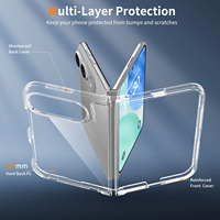 Coque de téléphone portable transparente antichoc pour iPhone Duo, anti-rayures, anti-jaunissement, personnalisable, vente en gros