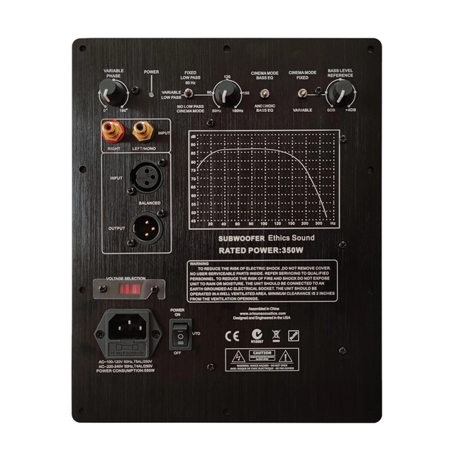 YOINNOVATI 110V 220V HIFI Mono 350W Heavy Subwoofer Digital Active Power Amplifier Board Pure Bass Professional Home Audio System