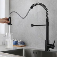Robinet à induction sans contact monotrou avec douchette extractible en acier inoxydable 304, eau chaude et froide, pour salle de bain et cuisine - Ventes Flash