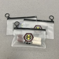 Vente en gros Enveloppe en PVC transparent étanche Sac à documents pochettes à fermeture éclair avec fermeture éclair et trous pour anneaux