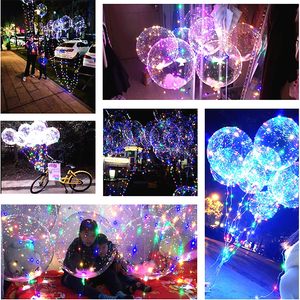 ลูกโป่งโบบา LED ใส - ของตกแต่งงานปาร์ตี้หลากสีสันสำหรับงานแต่งงาน วันเกิด วันวาเลนไทน์ อีสเตอร์ และงานเลี้ยงฉลองเปิดเทอม |   วัสดุพีวีซี - Product Image 4