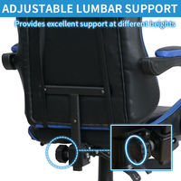 Chaise de jeu de course de massage en cuir pu Silla Gamer pour ordinateur avec repose-pieds