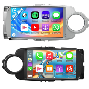 Autoradio Android 9 pouces 2 DIN pour <span class=keywords><strong>Toyota</strong></span> <span class=keywords><strong>Yaris</strong></span> Vitz 2012-2016 2G 64G/2G 32G/4G Écran tactile Stéréo <span class=keywords><strong>de</strong></span> voiture Lecteur vidéo GPS - Product Image 2