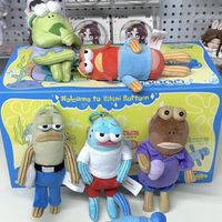 Cool Fish Dopey Working Dazed Limp Flat Fish Sardine Blind Box Plush Toys Keychain Bottom Yellow Sponge Blind Box Dolls