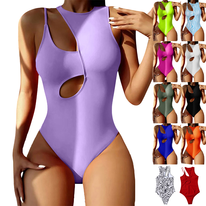 Hot Selling Swim Suit Monokini Bathing Suits Sexy Bikini Swimwear Beachwear Women Halter One Piece Swimsuit Plus Size Swimwear