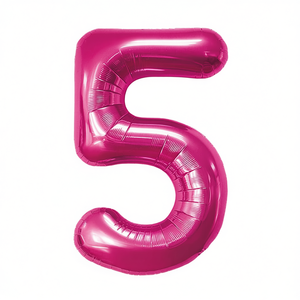 Party Love Number 5 Foil Balloon 45cm Metallic <b>Birthday</b> Party Kids <b>Decoration</b> - Product Image 1