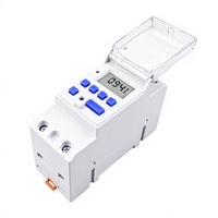 Minuteur numérique programmable hebdomadaire monophasé 7 jours sur rail DIN 1NO 1NC, alimenté par batterie, 30A AHC30A IP65 60Hz
