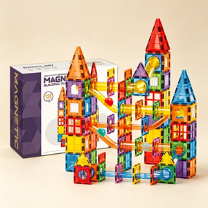 Offerta Speciale: Piastrelle Magnetiche con Cuscinetti a Sfera da 7,5 cm, <span class=keywords><strong>Blocchi</strong></span> di Costruzione 3D <span class=keywords><strong>in</strong></span> ABS per Pista a Sfera, Giocattolo Educativo STEM per Bambini - Product Image 1