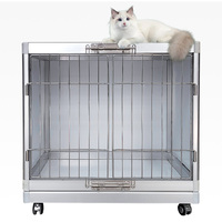 Cabinet professionnel chat Cages pour animaux de compagnie transporteurs maisons en alliage d'aluminium chat affichage Cages