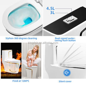 Asiento de Inodoro de Cerámica Kidoir, de Una Pieza, con Respaldo de Papel Shataff, Sanitario, Tapa para Inodoro, Cubierta para Inodoro, Asiento de Baño - Product Image 2