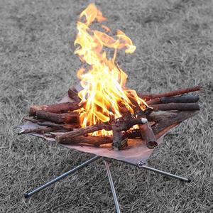 Poêle à bois portable avec cadre en acier inoxydable ultra léger et pliable pour feu de camp et barbecue en plein air - Product Image 6