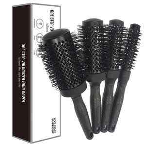 Nuevas ideas de productos 2024, cepillo redondo de cerámica de nailon con Mango antideslizante para salón, cepillo profesional para el cabello con pasador de burlas - Product Image 1