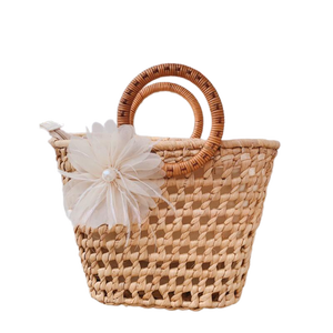 Sac en jacinthe d'eau Meilleur vendeur Sac en rotin Porte Cadeau pour la décoration de vacances Style classique Couleur marron clair Fabricant du Vietnam - Product Image 5