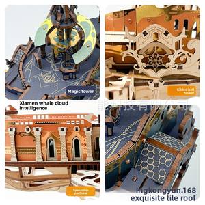 Bateau <span class=keywords><strong>Baleine</strong></span> à Assemblage Mortaise et Tenon, <span class=keywords><strong>Puzzle</strong></span> 3D en <span class=keywords><strong>Bois</strong></span> DIY avec Son Musical pour Garçons de 0 à 24 Mois - Product Image 2