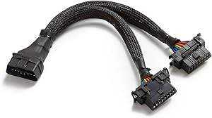 Cable adaptador OBD2 de 16 pines Extensión del divisor OBD II con 1 arnés de cableado de división macho y hembra 2 - Product Image 3