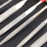 Lot de 10 limes à aiguilles diamantées électroplaquées, lime triangulaire diamantée