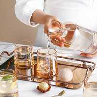Carafe en verre avec couvercle, pichet à thé glacé, carafe à eau chaude ou froide, pour thé glacé, vin, café, lait et jus, OEM