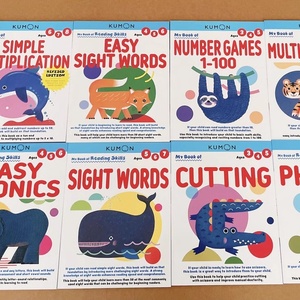 หนังสือกิจกรรมคุมอนบอร์ด หนังสือแบบฝึกหัดภาษาอังกฤษสำหรับเด็ก นักเรียนชั้นประถมศึกษา อายุ 3-8 ปี หนังสือเสริมพัฒนาการสำหรับเด็กและผู้ปกครอง - Product Image 1