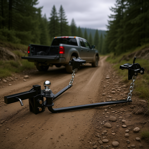 Enganche de distribución de acero negro con 2 bolas de 2-5/16 pulgadas para nivelación de carga, para uso en camiones y remolques - Product Image 2