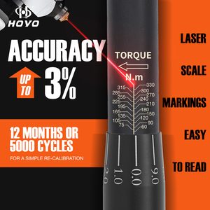 Chiave Dinamometrica a Cricchetto <span class=keywords><strong>HOYO</strong></span> 1/2" Metrica, Industriale OEM 60-330 Nm, 72 Denti, Trattamento Nero, Acciaio Legato Professionale - Product Image 2