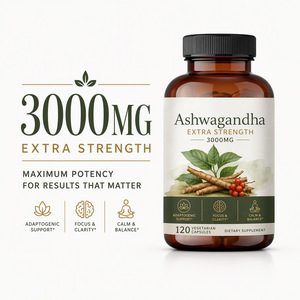 Ashwagandha 3000mg Cápsulas Vegetarianas Suplemento Dietético Extracto Herbal de Alta Potencia OEM Marca Privada Apoyo Inmunológico para Adultos - Product Image 2