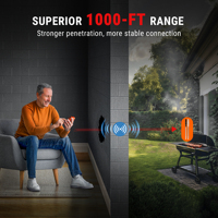 TempSpike 1000FT Thermomètre sans fil avec 2 sondes ultra-minces améliorées Thermomètre alimentaire de cuisine pour la cuisson au four Barbecue Grill