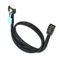 Câble d'extension de données pour disque dur de serveur PCI-E 5.0 GEN5 MCIO 4i vers Mini SAS HD SFF-8643, vente directe d'usine