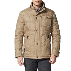Chaqueta de Invierno Acolchada para Hombre, Diseño Exclusivo 2025, con Capucha, Cierre de Cremallera con Logotipo Frontal, Estilo Urbano, Servicio OEM, Personalizable - Product Image 1